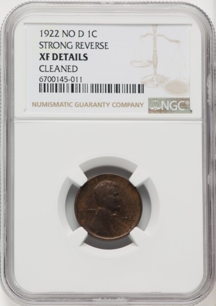 1922 No D, Strong Reverse, MS, BN 40 Details NGC