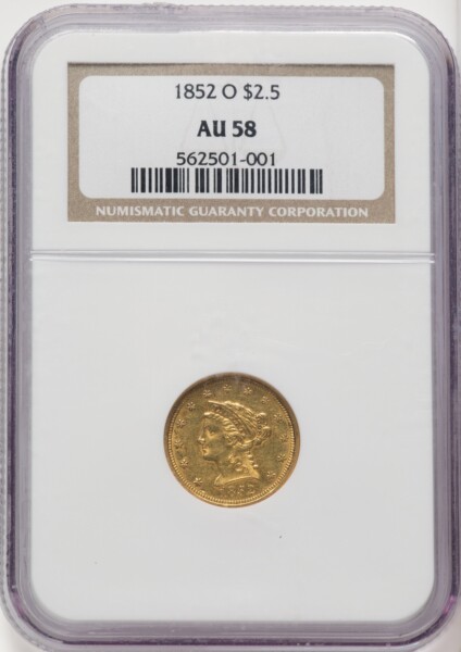 1852-O $2 1/2 58 NGC
