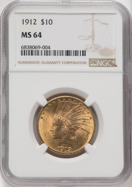 1912 $10, MS 64 NGC