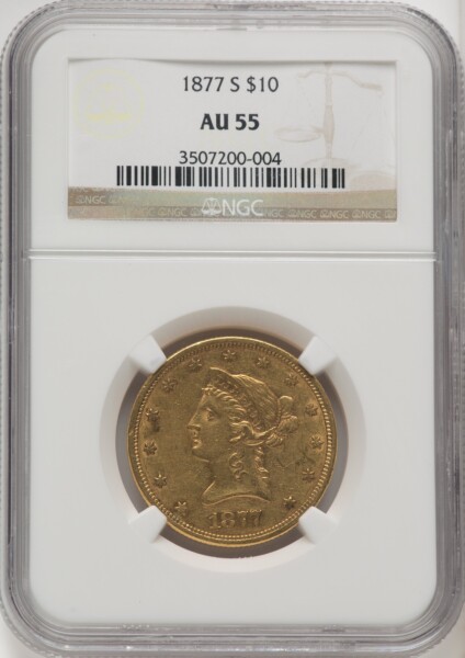 1877-S $10 55 NGC