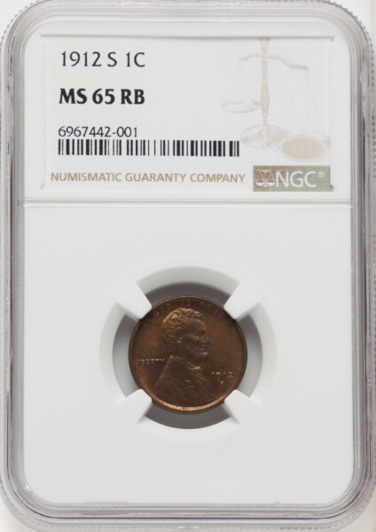 1912-S 1C, RB 65 NGC