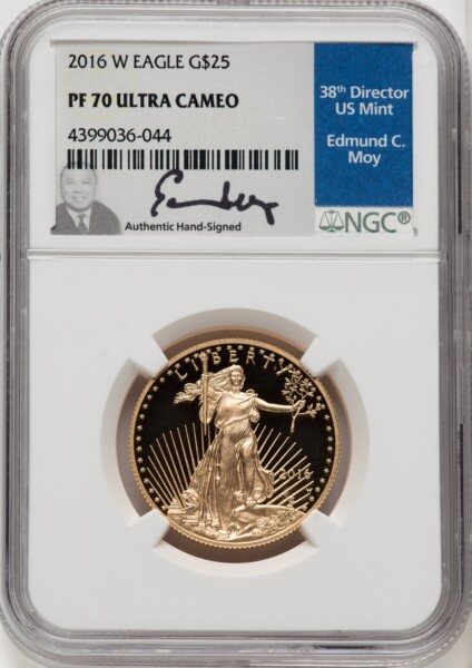 2016-W $25 Half-Ounce Gold Eagle, 30th Anniversary, DC 70 NGC