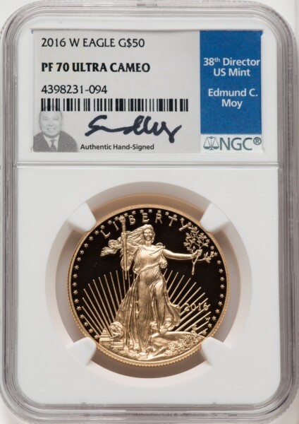 2016-W $50 One-Ounce Gold Eagle, 30th Anniversary, DC 70 NGC