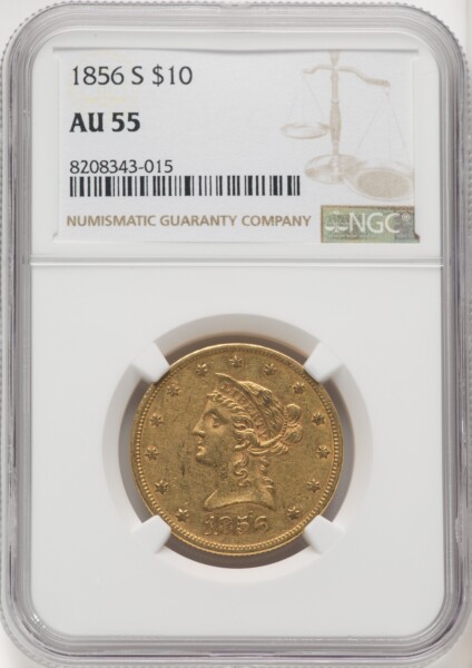 1856-S $10 55 NGC