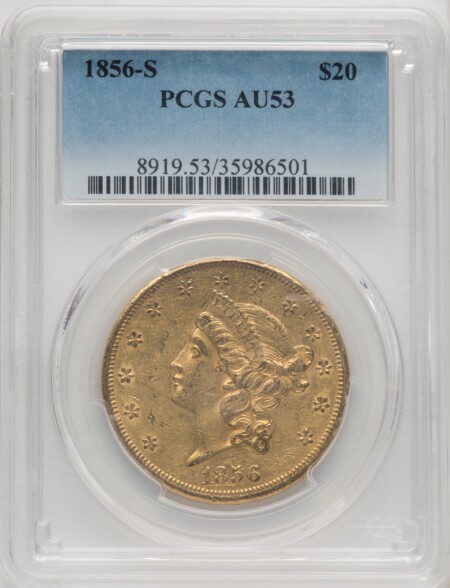 1856-S $20 53 PCGS