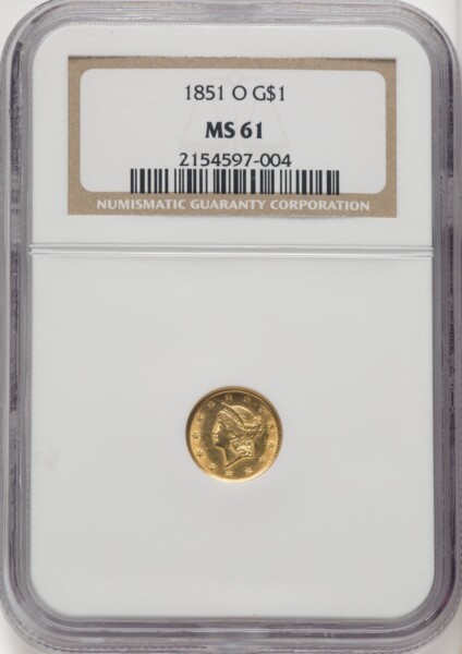 1851-O G$1 61 NGC