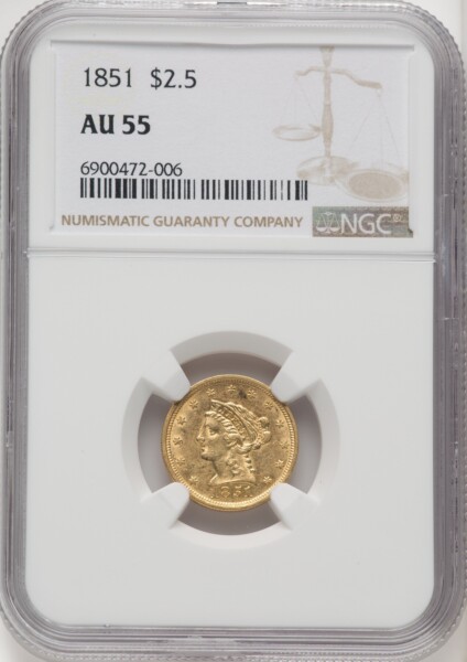 1851 $2 1/2 55 NGC