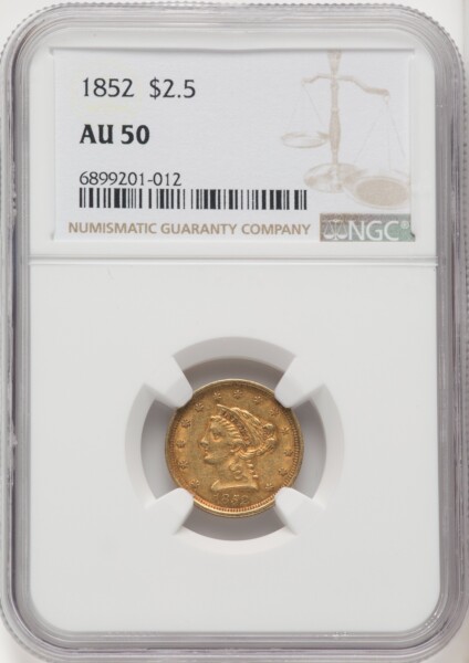1852 $2 1/2 50 NGC