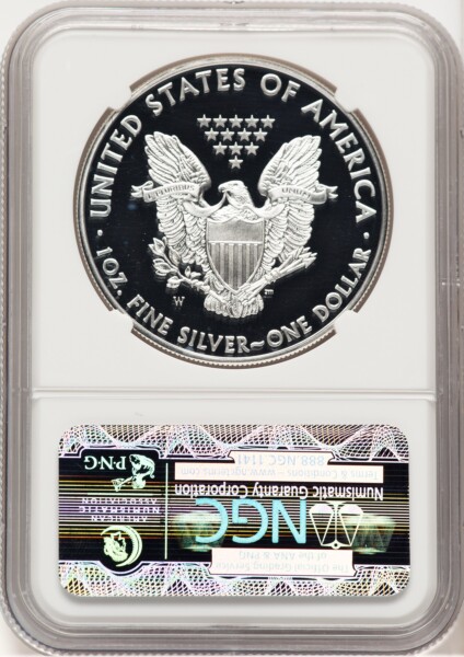 2010-W Proof Silver Eagle 1 oz ER Blue 70 NGC