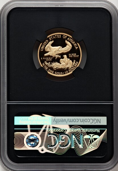 2016-W $10 Quarter-Ounce Gold Eagle, 30th Anniversary, DC Miles Standish 70 NGC
