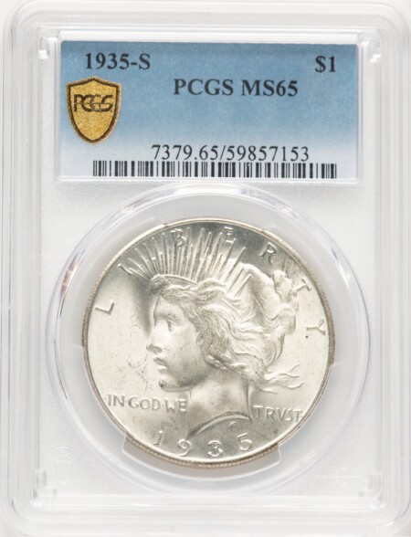 1935-S S$1 PCGS Secure 65 PCGS