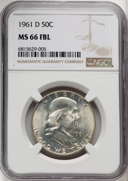 1961-D 50C, FL 66 NGC