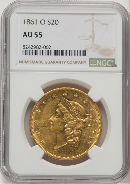 1861-O $20 55 NGC