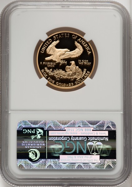 2003-W $25 Half-Ounce Gold Eagle, DC Brown Label 70 NGC