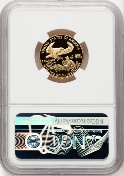 2007-W $10 Quarter-Ounce Gold Eagle, PR DC John Mercanti 70 NGC