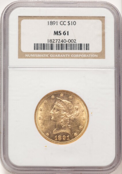 1891-CC $10 61 NGC