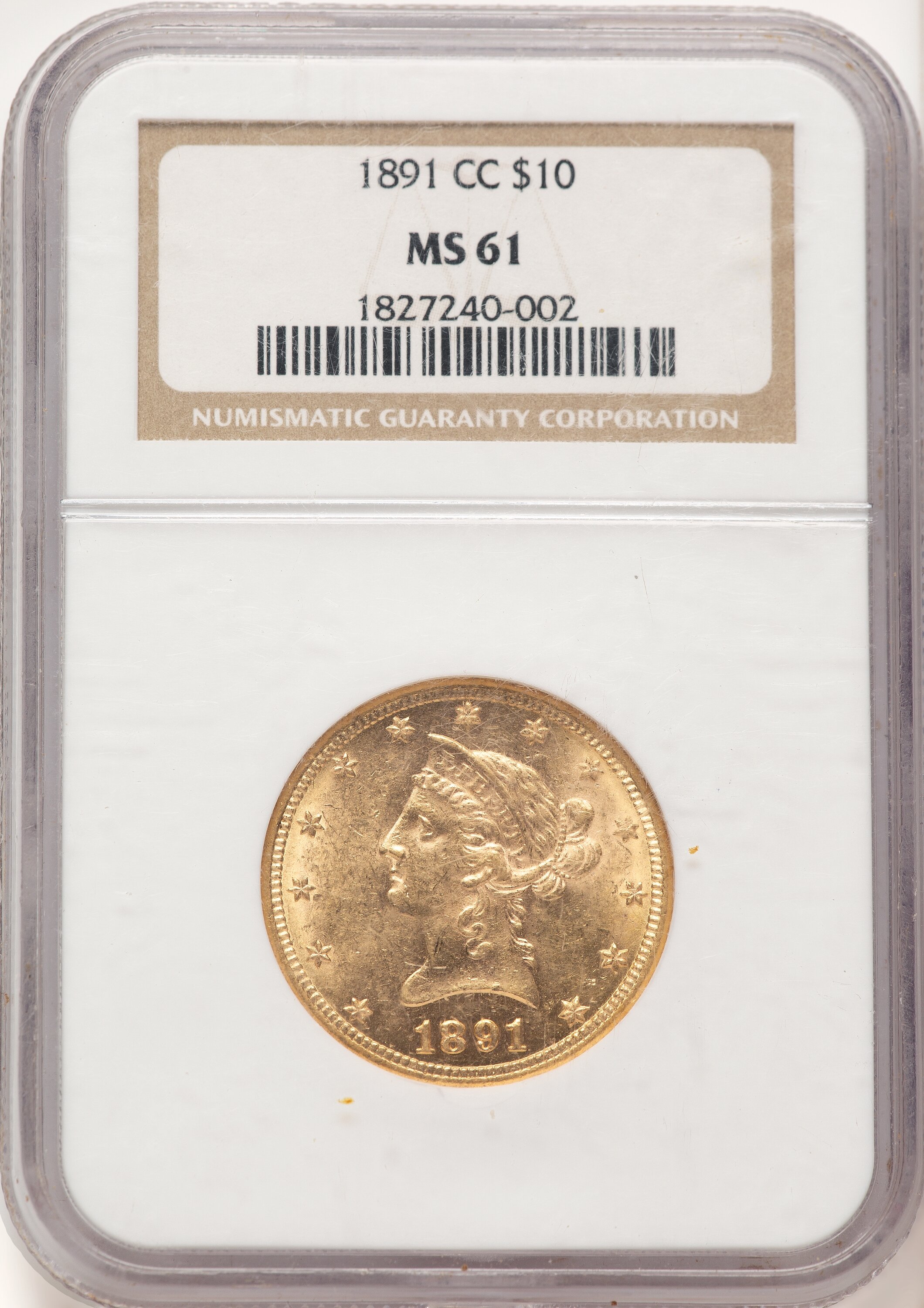 1891-CC $10 61 NGC