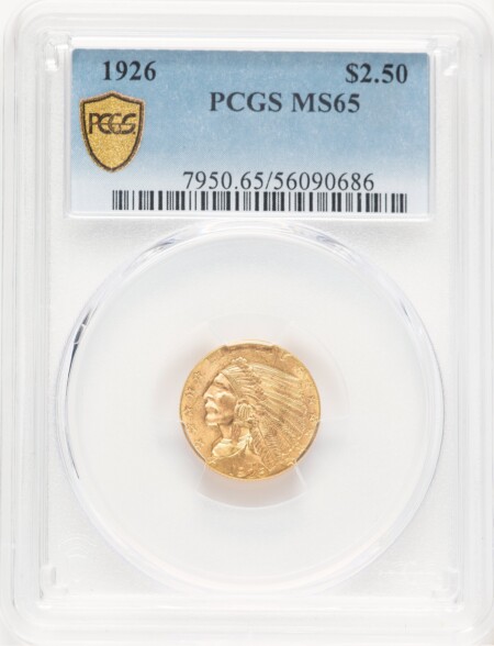 1926 $2 1/2 PCGS Secure 65 PCGS