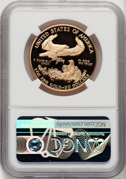 1994-W Proof Gold Eagle 1 oz Mike Castle 70 NGC