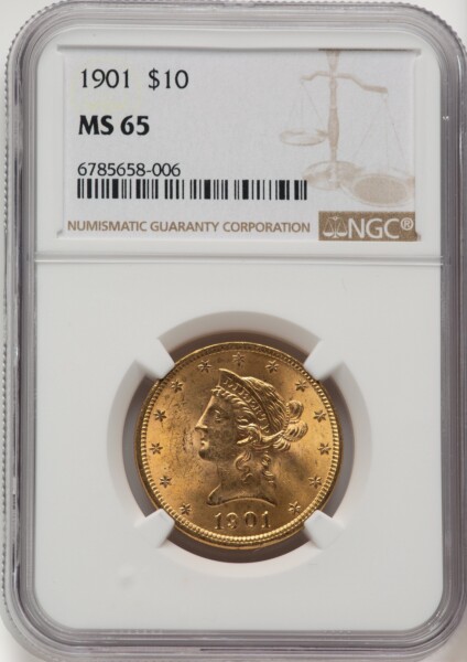 1901 $10 65 NGC