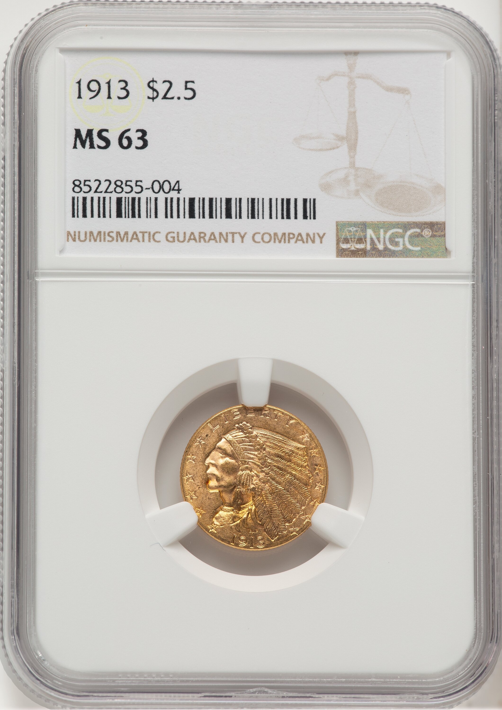 1913 $2 1/2 63 NGC