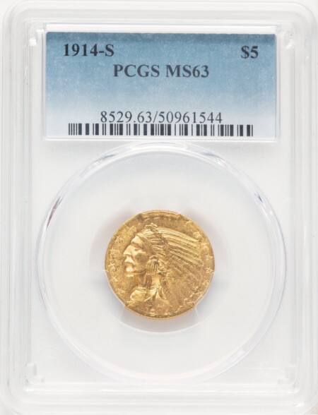 1914-S $5 63 PCGS