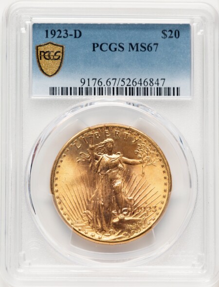 1923-D $20 PCGS Secure 67 PCGS