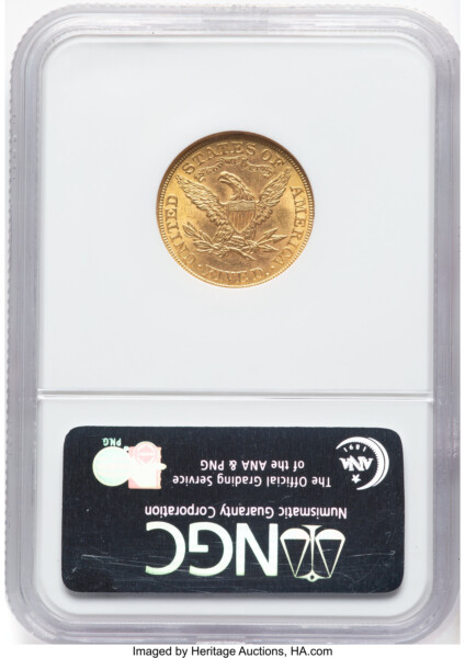 1908 $5 Liberty, MS CAC 64 NGC