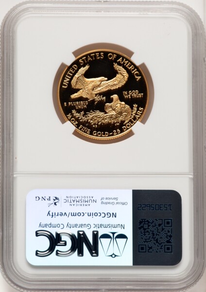 1997-W $25 Half-Ounce Gold Eagle, PR DC Brown Label 70 NGC