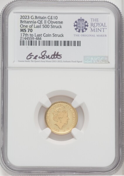 2023 G.B. G10 BRITANNIA 2 COIN KING AND QUEEN SET #17 70 NGC