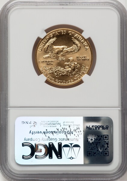 1992 $25 Half-Ounce Gold Eagle, MS Brown Label 70 NGC