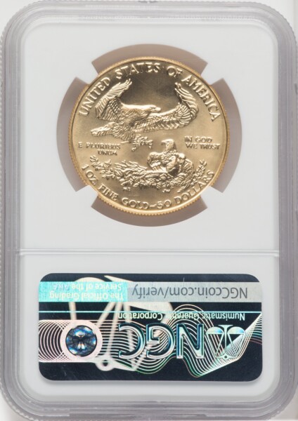 1992 $50 One-Ounce Gold Eagle, MS 70 NGC