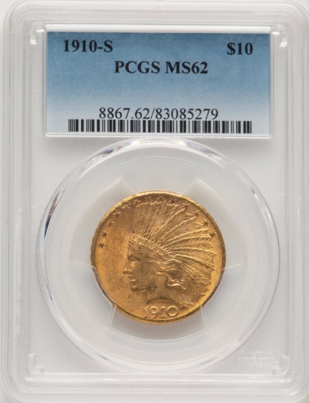 1910-S $10 62 PCGS
