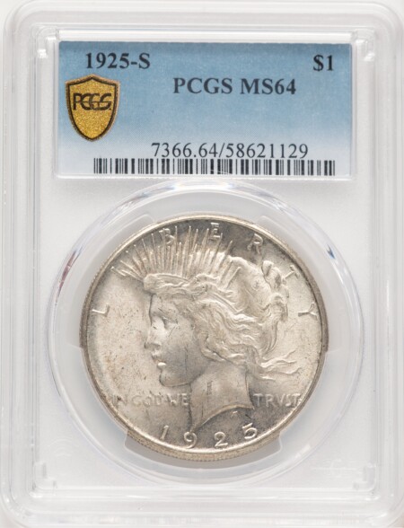 1925-S S$1 PCGS Secure 64 PCGS