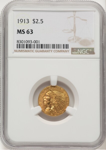 1913 $2 1/2 63 NGC