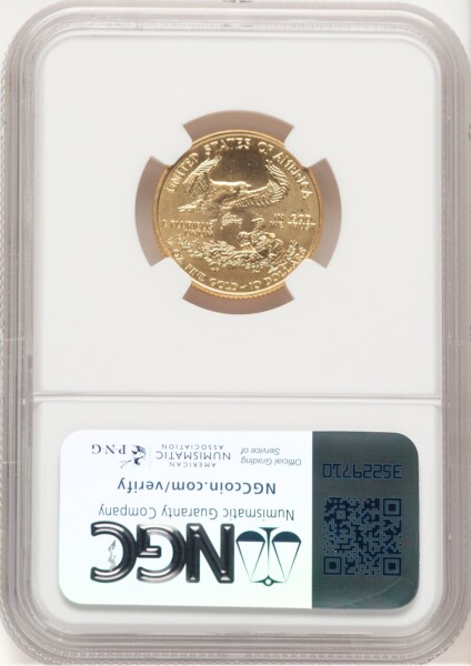2001 Gold Eagle 1/4 oz Brown Label 69 NGC