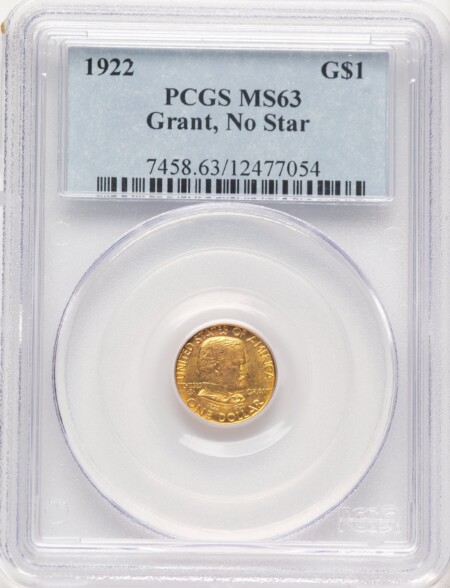 1922 G$1 Grant, No Star 63 PCGS