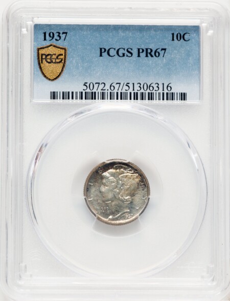1937 10C PCGS Secure 67 PCGS