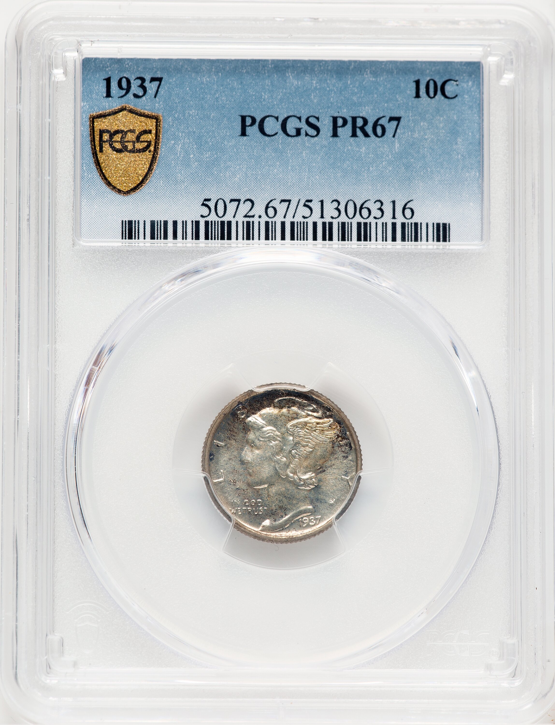 1937 10C PCGS Secure 67 PCGS