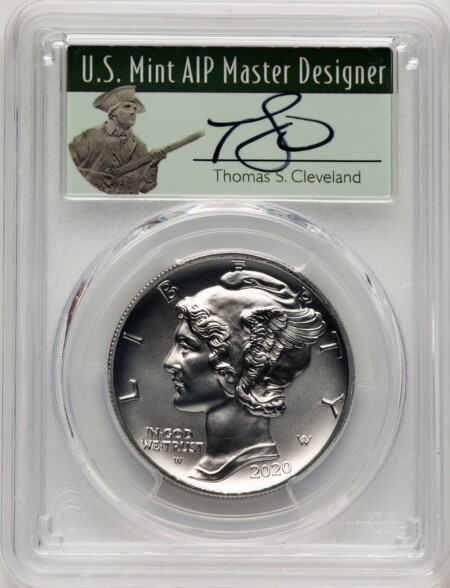 2020-W Palladium Eagle 1 oz Burnished FDI Thomas Cleveland 70 PCGS