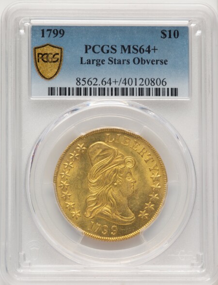 1799 $10 Lg Obv Stars PCGS Secure PCGS Plus 64 PCGS