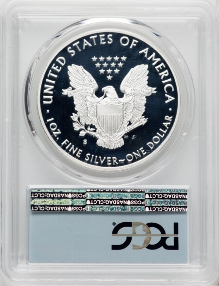 2018-S Proof Silver Eagle 1 oz FDI Flag 70 PCGS
