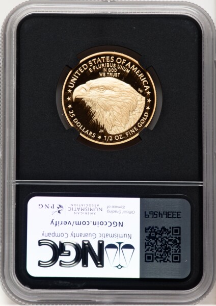 2024-W Proof Gold Eagle 1/2 oz FDI Anna Cabral Blk Core 70 NGC