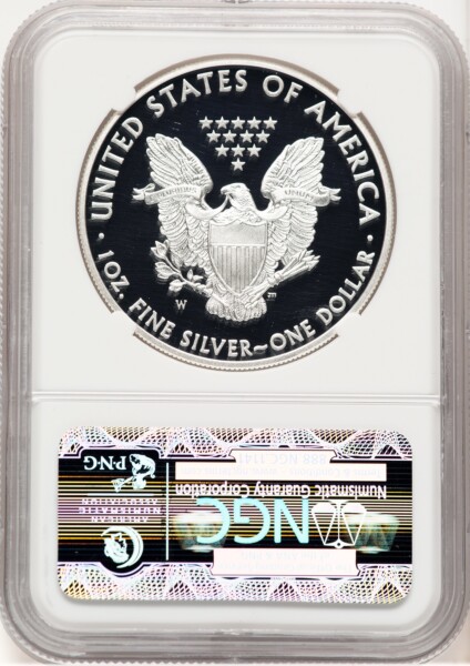2012-W Proof Silver Eagle 1 oz ER West Point Star Label 70 NGC