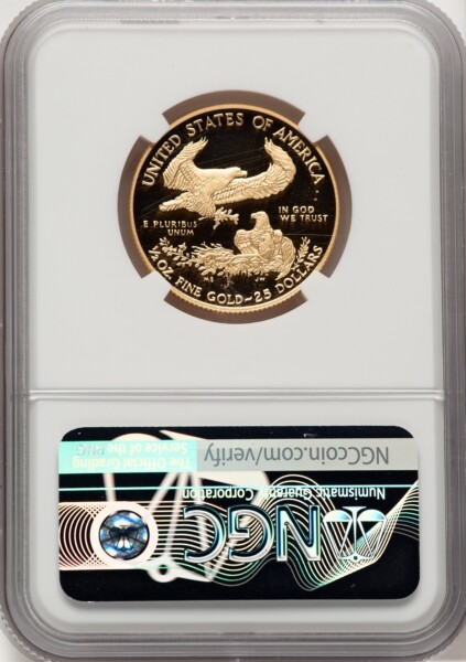 2018-W G$25 Half Ounce Gold Eagle, DC Ed Moy 70 NGC
