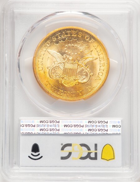 1864 $20 PCGS Secure 62 PCGS