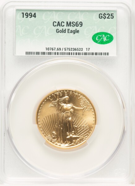 1994 Gold Eagle 1/2 oz Non Designation 69 CACG