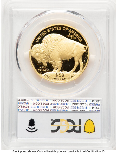 2018-W Proof Gold Buffalo 1 oz Blue Gradient 70 PCGS