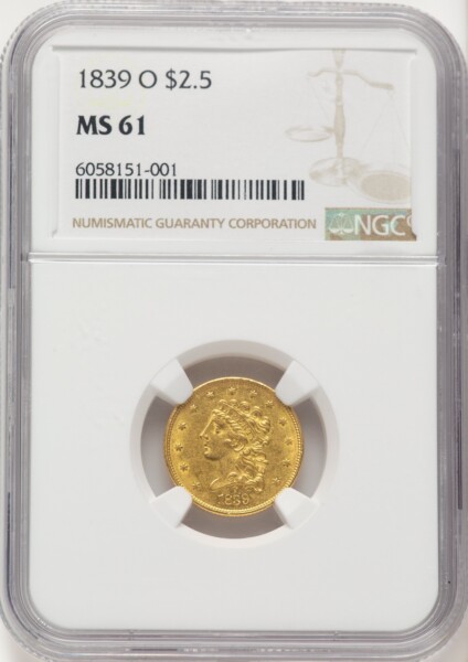 1839-O $2 1/2 61 NGC