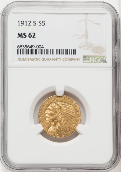 1912-S $5 62 NGC